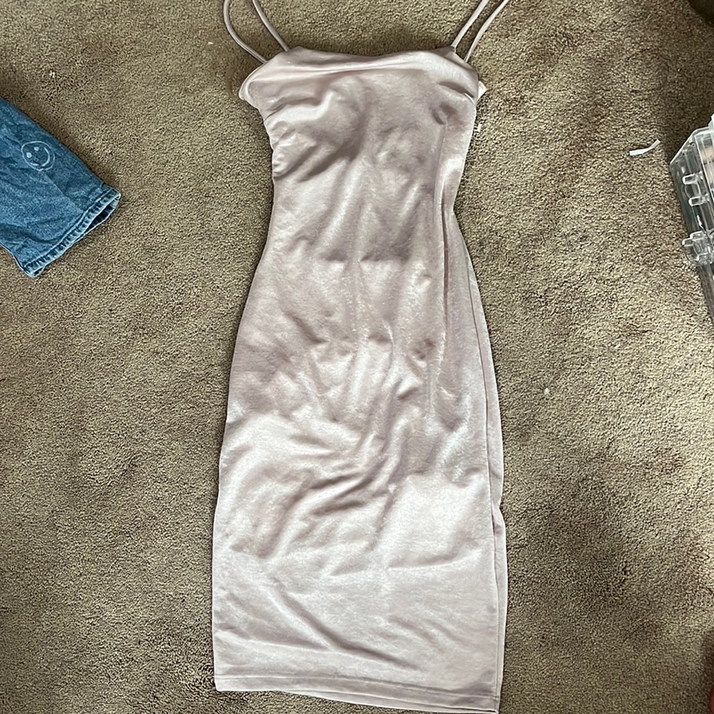 beige dress